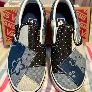 VANS Classic Slip-On Patch Denim Navy/True White